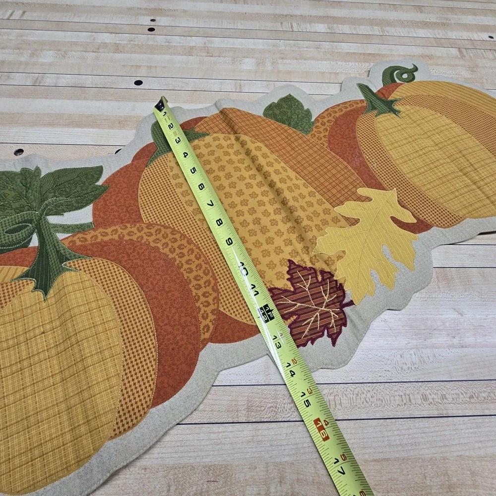 Harvest Fall Pumpkins Table Runner 14.5